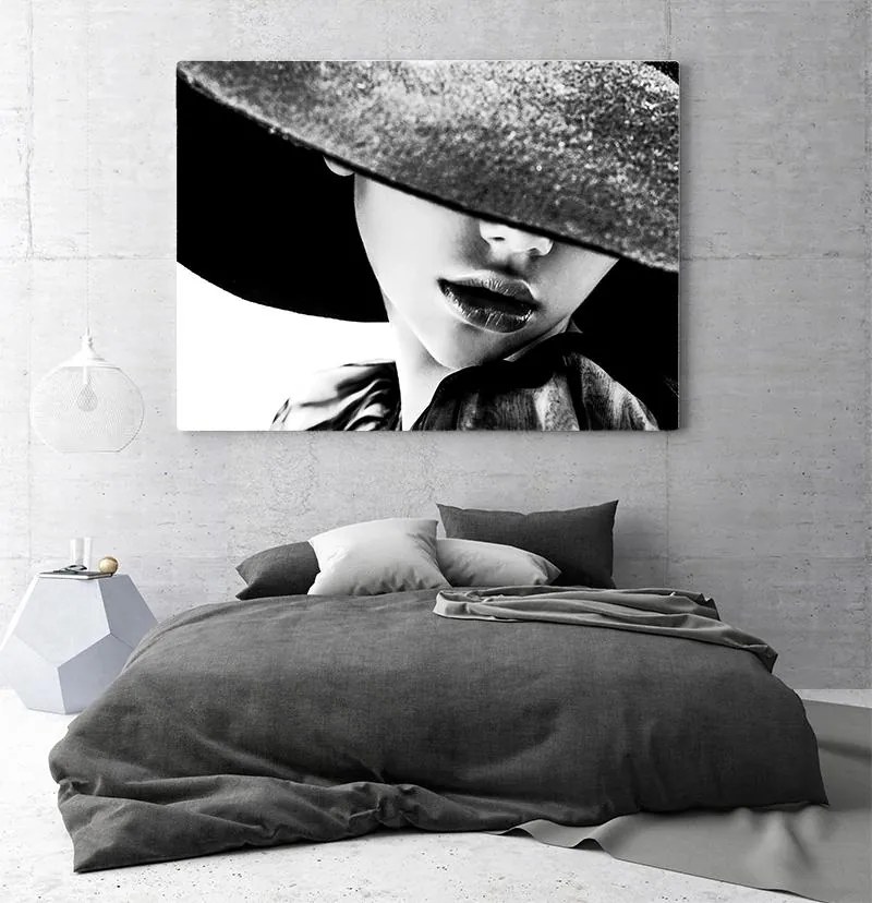 Tablou canvas BW Girl 120x80 cm