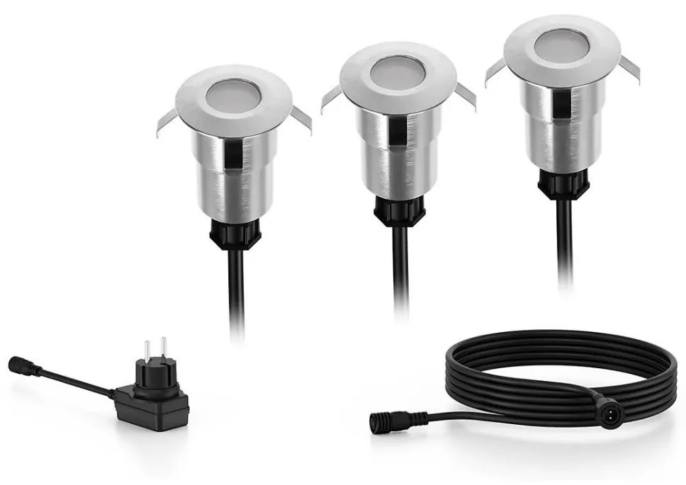 SET 3x corp de iluminat LED încastrat de exterior Philips SPORE LED/1W/24/230V IP67