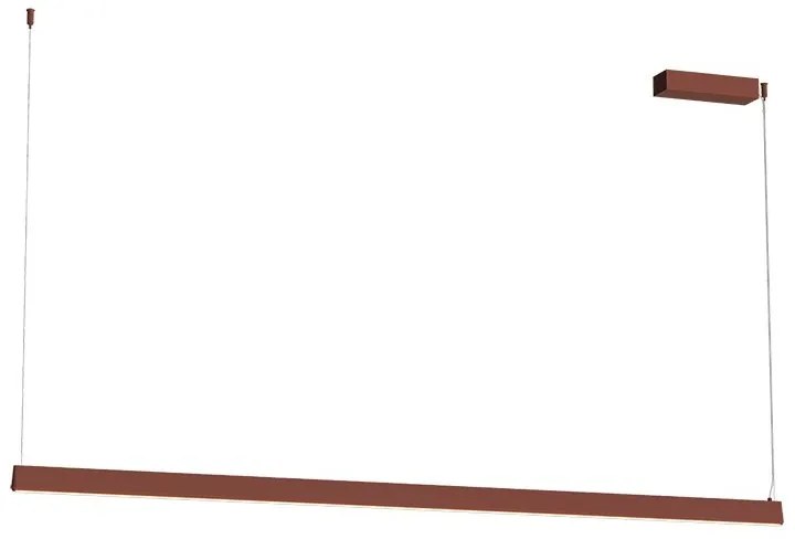 Lustra LED, Design Liniar, 32W 3000K SANDY BRICK RED, ZB-2557