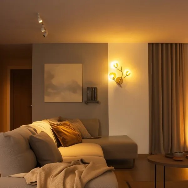 Aplică LED Brilagi MISTEL 3xG9/3W/230V auriu