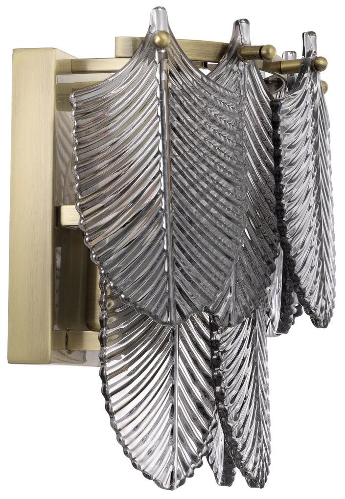 Aplica de perete eleganta design LUX Verbier, sticla fumurie 114424 HZ