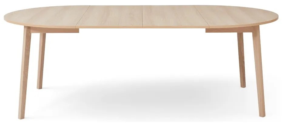 Masă de dining rotundă extensibilă cu aspect de lemn de stejar cu blat suplimentar ø 130 cm Single – Hammel Furniture
