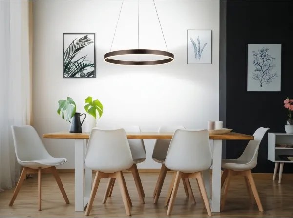 Eglo 33483 - Pendul LED suspendat pe cablu ALCAZABA 2xLED/18W/230V 3000K Ø55 cm, bronz