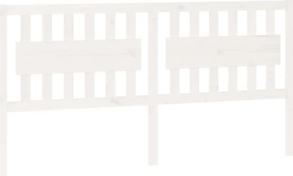 vidaXL Tăblie de pat, alb, 185,5x4x100 cm, lemn masiv de pin