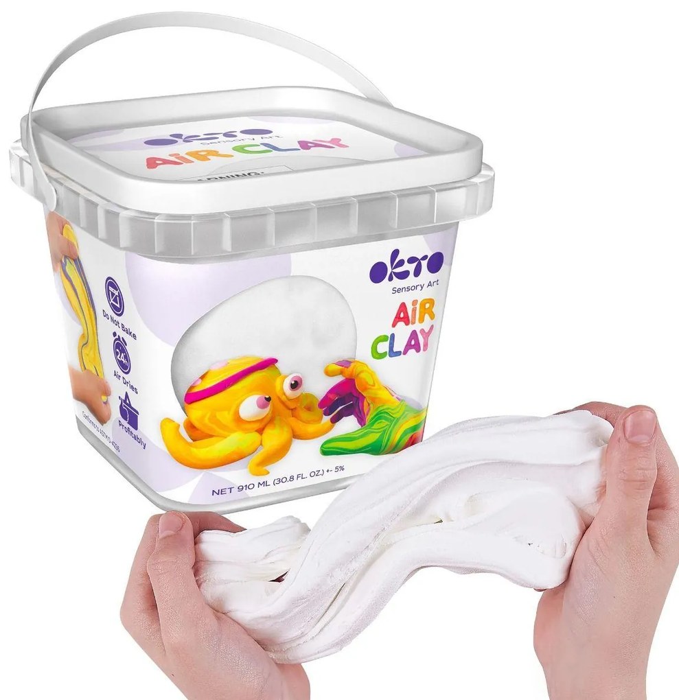 1 x Air Clay pentru modelaj, 200g, Okto - Alb