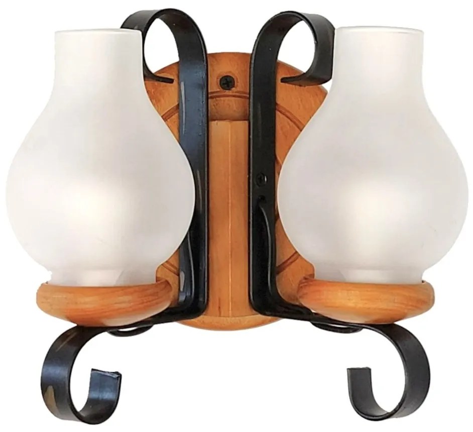 Aplica de perete rustica fabricata manual din lemn Roata WOOD-RO-AP2