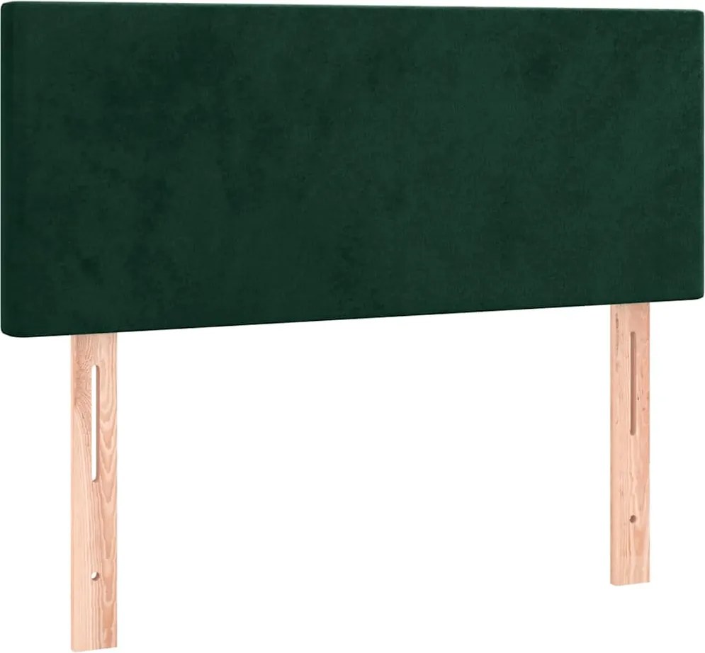 vidaXL Tăblie de pat, verde închis, 100x5x78/88 cm, catifea