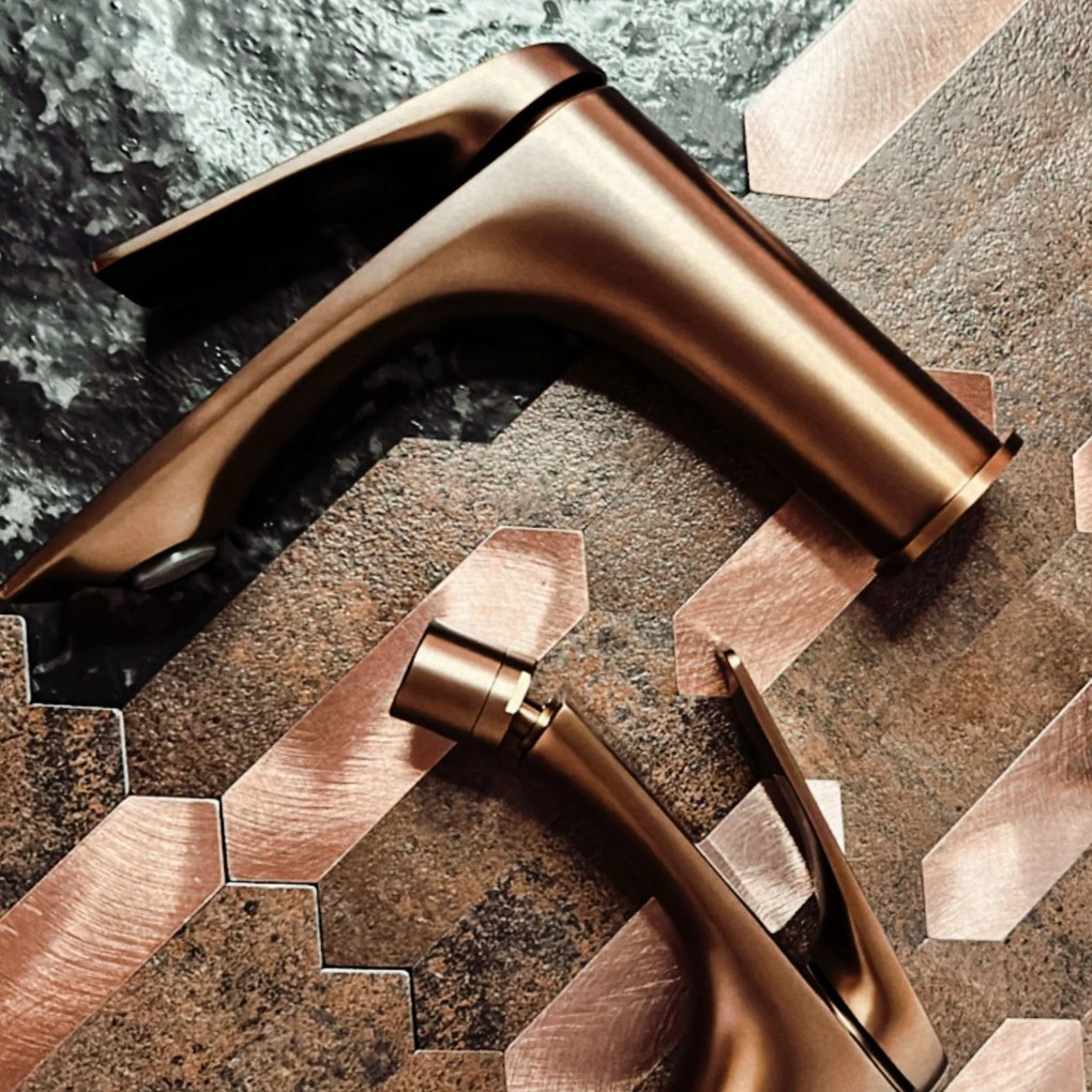 Baterie pentru bideu Rea AVALON Copper Brush