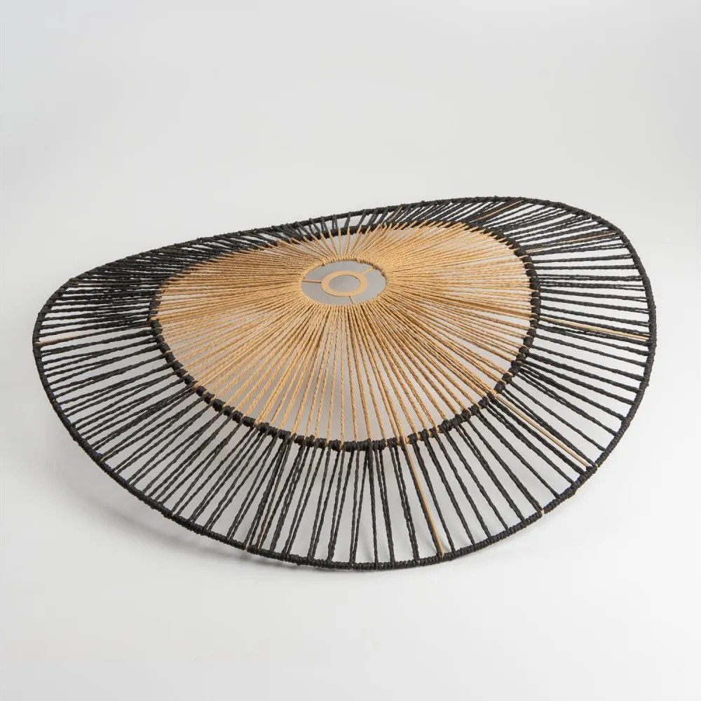 Abajur universal KERIA, diametru 80 cm, maro/negru