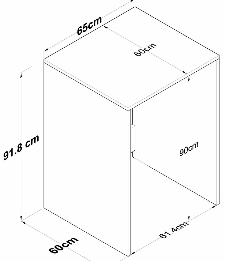 Dulap deasupra mașinii de spălat Duma White andWalnut