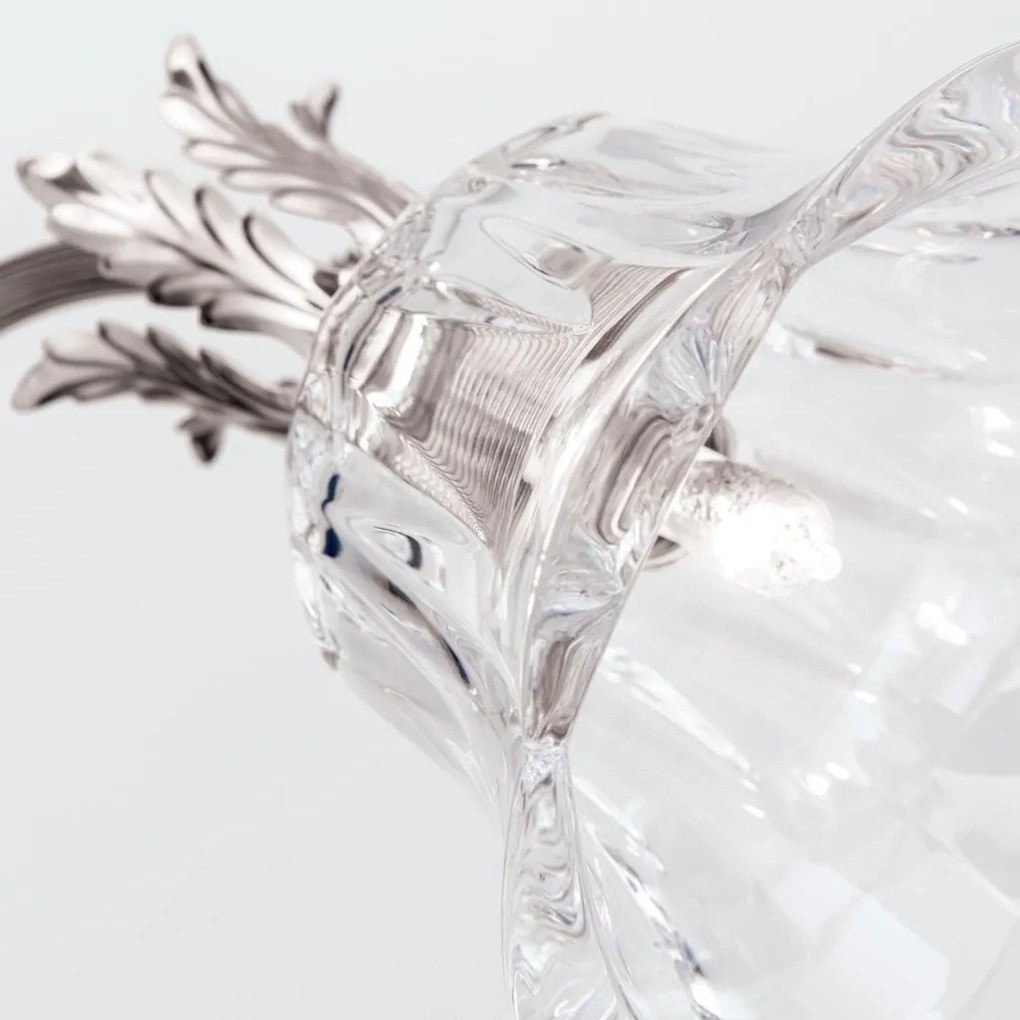 Veioza, Lampa de masa design clasic LA BOHEME, argintiu antic