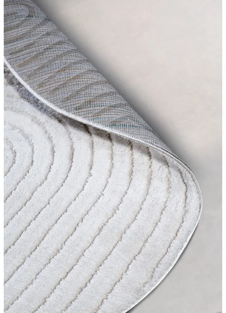Covor alb rotund ø 200 cm Panglao New York White – Elle Decoration