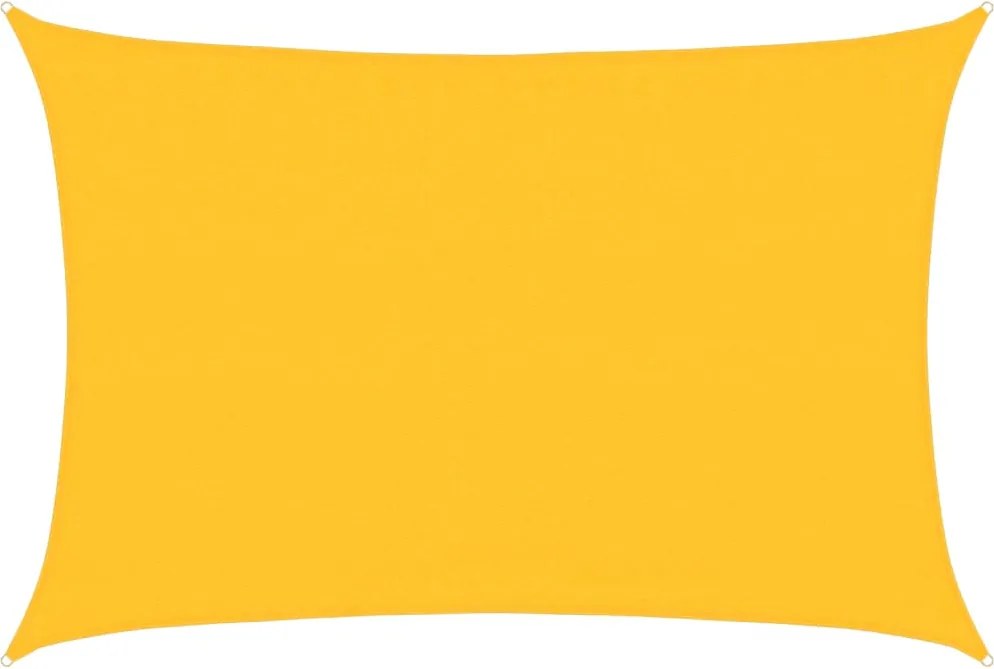 vidaXL Pânză parasolar galben dreptunghiular 3,5x4,5m HDPE 160 g/m²