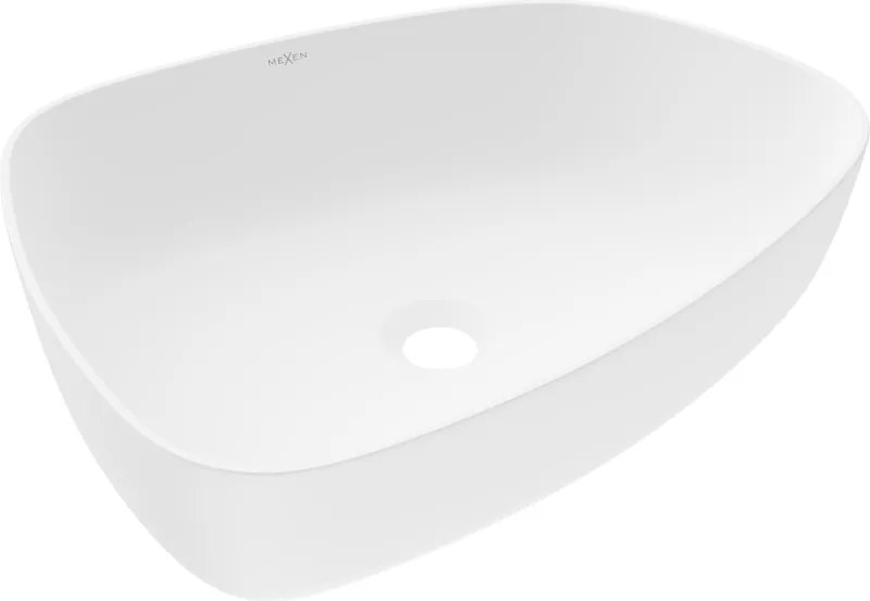 Mexen Ono chiuvetă de blat din conglomerat 51 x 39 cm, albă - 23045101