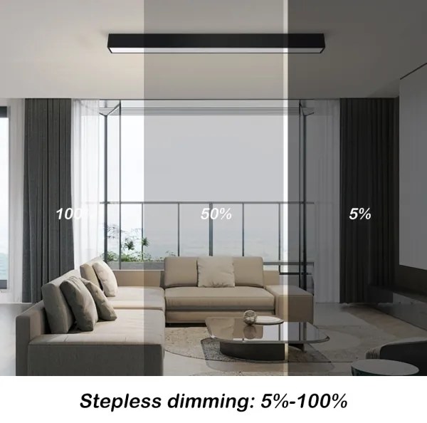 Immax NEO 07255L - LED LUNGO 20W/230V Wi-Fi Tuya negru + DO, stins reglabil