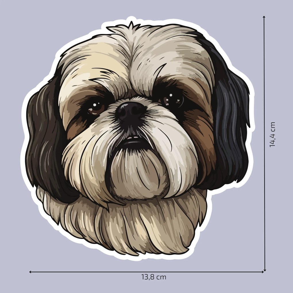 PIPPER. Autocolant Shih Tzu mărimea: 15cm