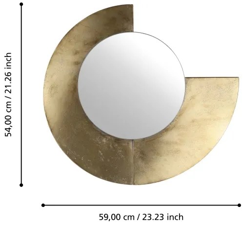 Eglo 425078 - Oglindă de perete TOAMASINA 54x59 cm aurie
