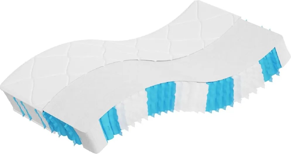 vidaXL Saltea cu arcuri buzunare Single Size fermitate medie 90x190 cm