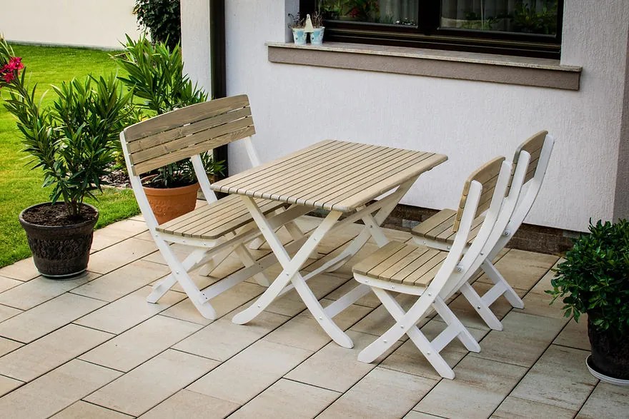 Set mobilier gradina pliabil Margharita Pastel, 110 cm, pastel
