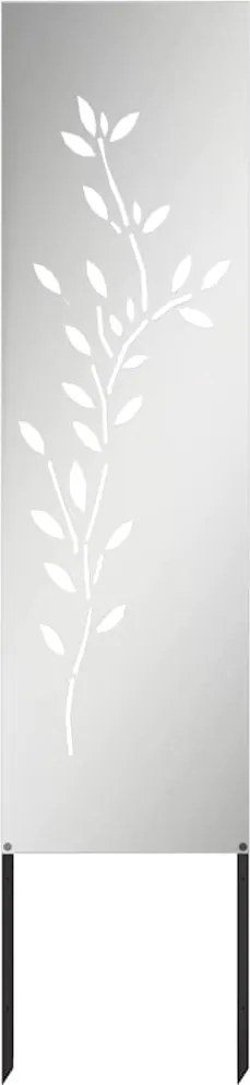 vidaXL Ecran de intimitate pentru grădină Floral Argintiu 32 x 140 cm