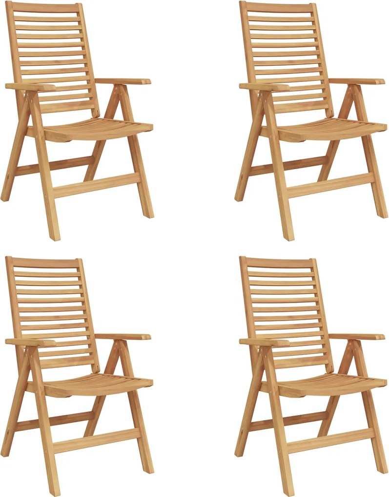 vidaXL Scaun pentru Grădină 4 pcs Maro 52 x 64.5 x 108 cm