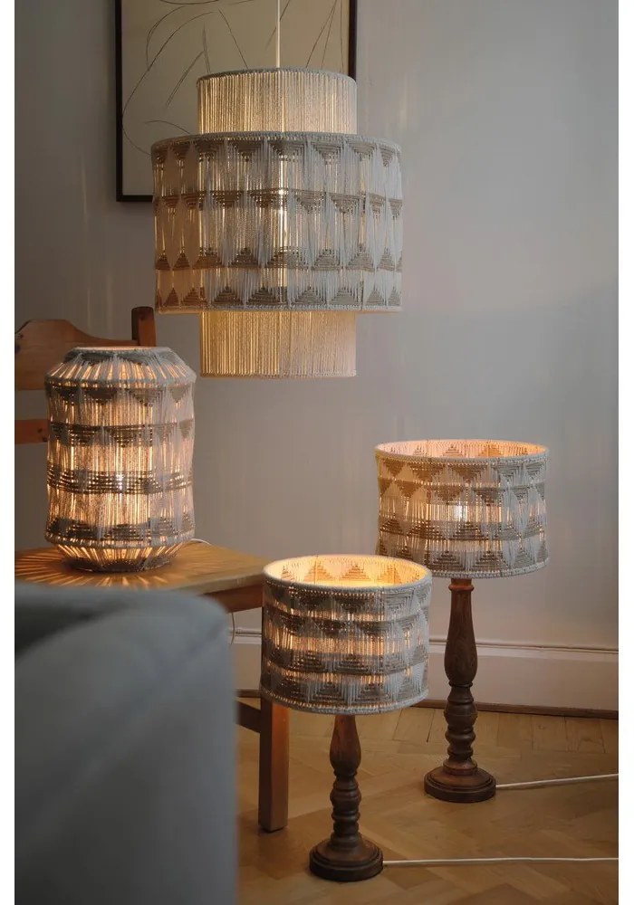 Veioză maro/în culoare naturală cu abajur textil/cu abajur din iută (înălțime 62,5 cm) Ano – Markslöjd