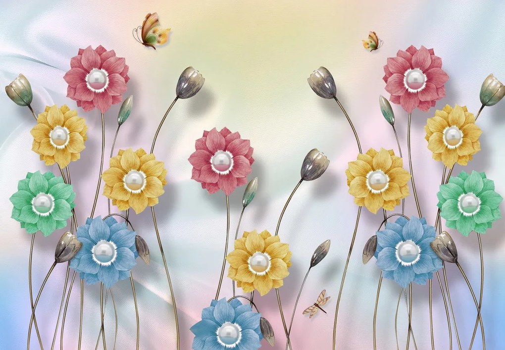 Fototapet - Flori colorate (147x102 cm)
