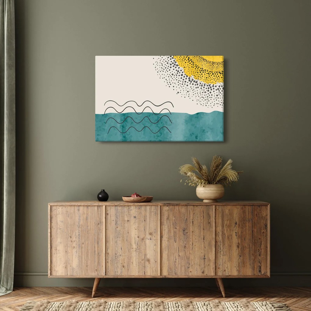 Tablou - pictură abstractă de plajă N⁰1 (90x60 cm)