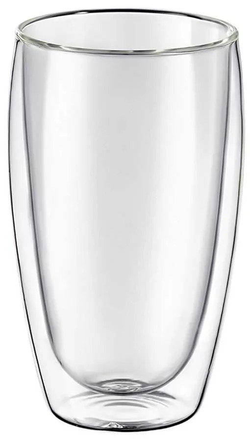 Set 2 pahare, sticla termorezistenta, 450ml, Mia