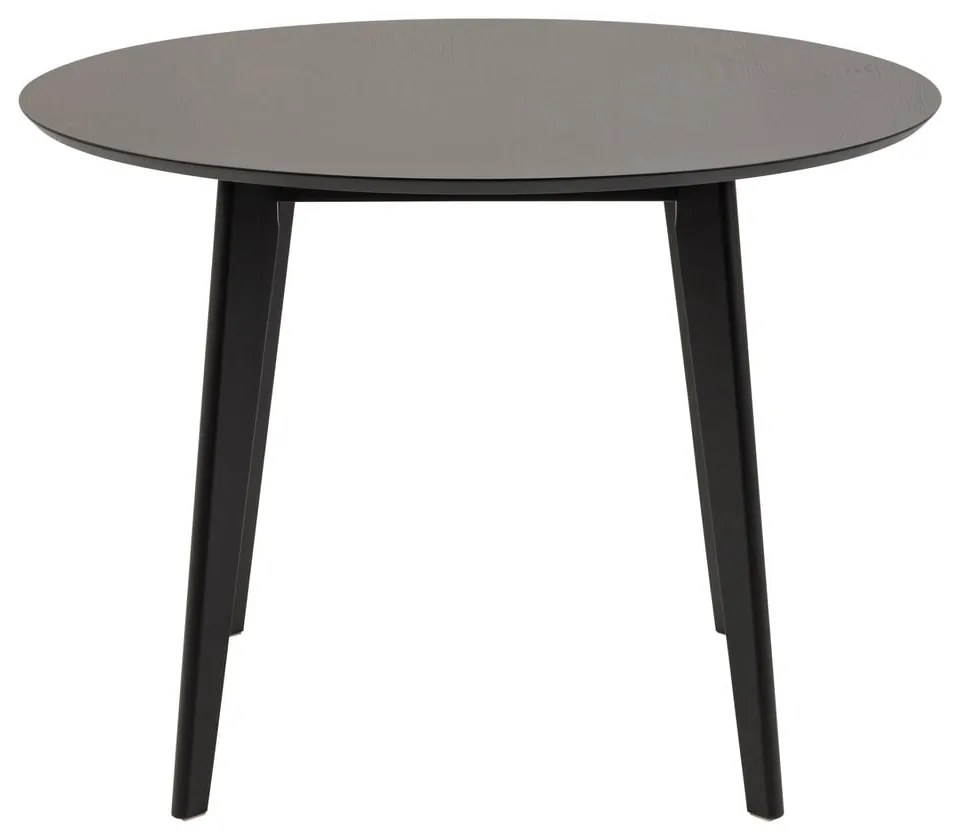 Masă dining în decor de stejar Actona Roxby, ø 105 cm, negru