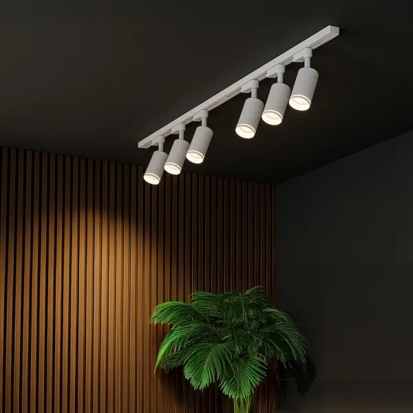 Spot pentru șină PIPE 6xGU10/10W/230V, alb