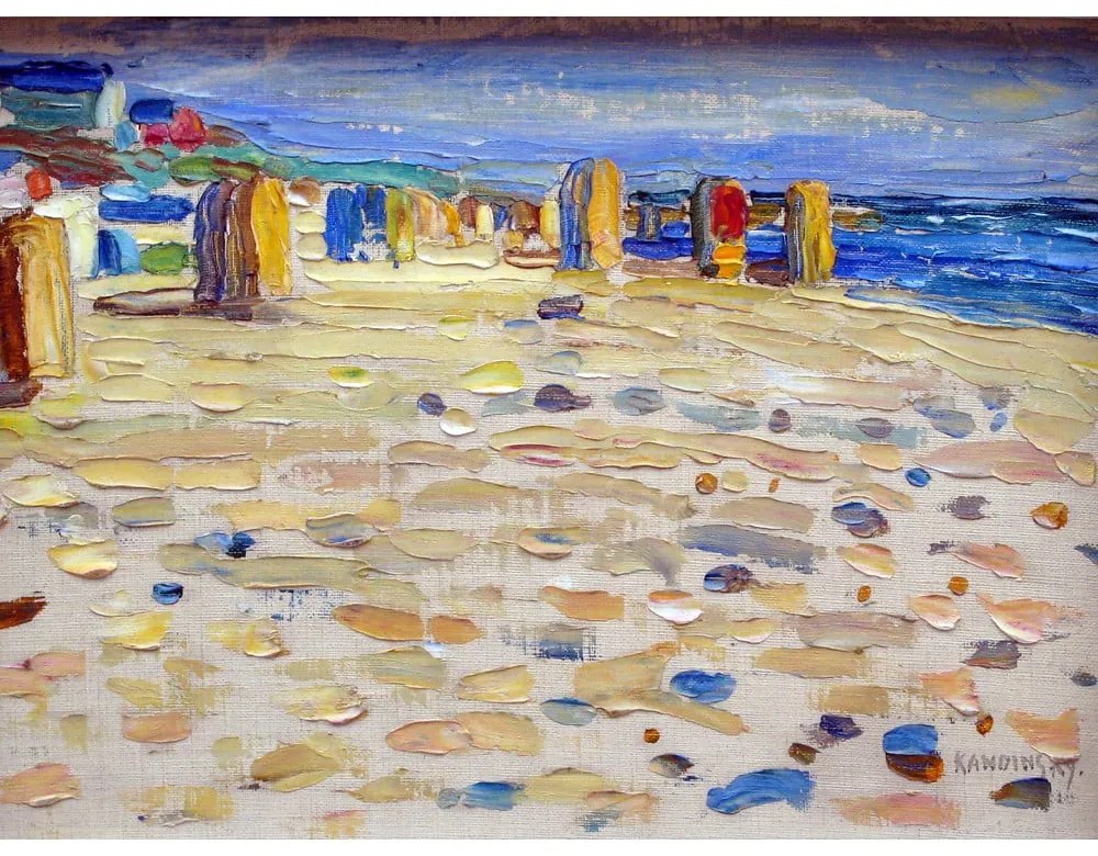 Tablou - reproducere 40x30 cm Holland - Beach Chairs, Wassily Kandinsky – Fedkolor