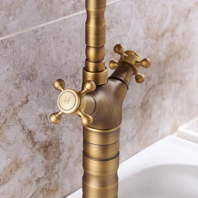 Baterie pentru baie / de bucătărie Rea Rustico antique gold