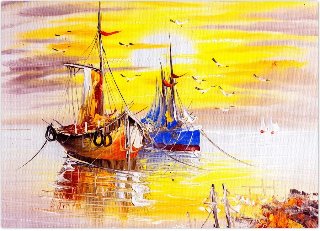 Tablou - Pictură barcă (70x50 cm)