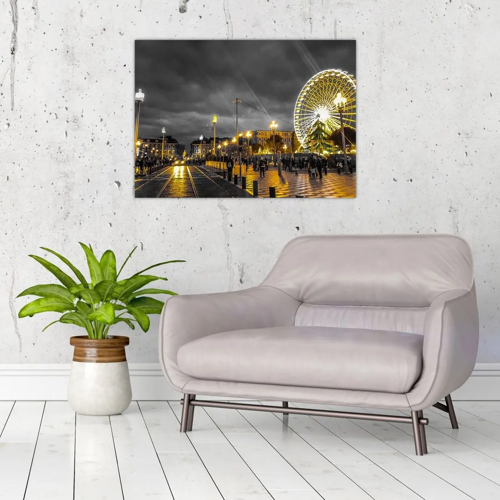 Tablou carusel în amurg (70x50 cm)