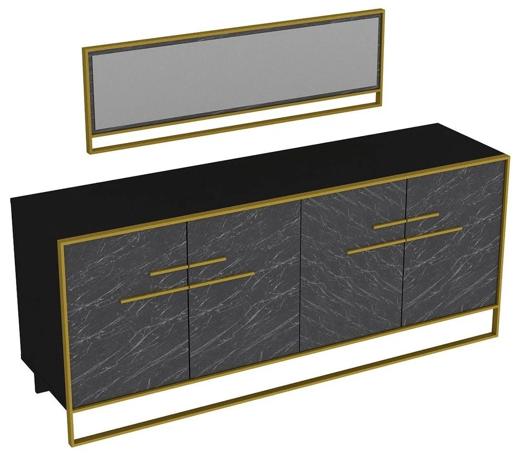Dulap Pollie (Auriu + Negru). 1088423