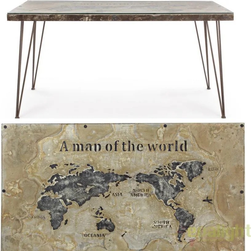 Masa desing industria style ATLANTIDE 160X90 0740252 BZ