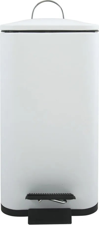Coș de gunoi alb mat cu pedală din oțel 5 l Erik – Spirella