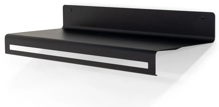 Cuier de perete negru cu raft din metal 78 cm Sway – Spinder Design