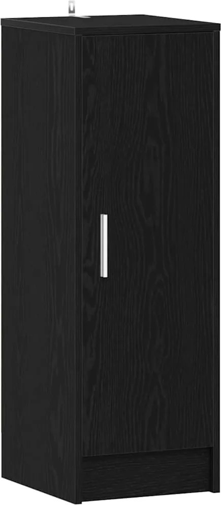vidaXL Dulap pentru pantofi Stejar Negru 32 x 35 x 92 cm Lemn compozit