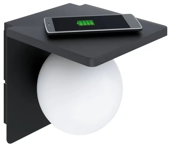 Eglo 98265 - Aplica de perete CIGLIE cu încărcare wireless 1xE14/40W/230V