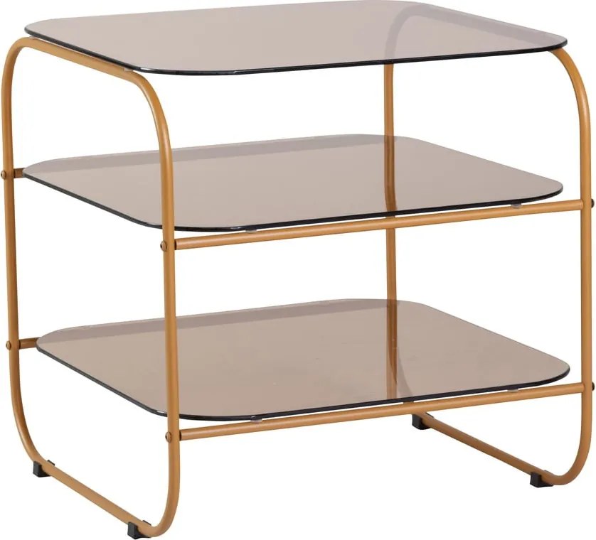 Măsuță auxiliară cu blat din sticlă 41x41 cm Echo – Hübsch