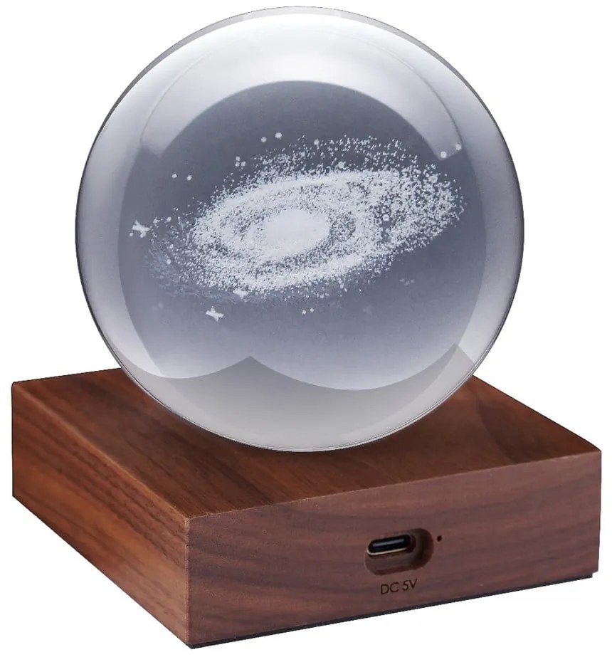 Decorațiune luminoasă maro închis cu USB Amber – Gingko