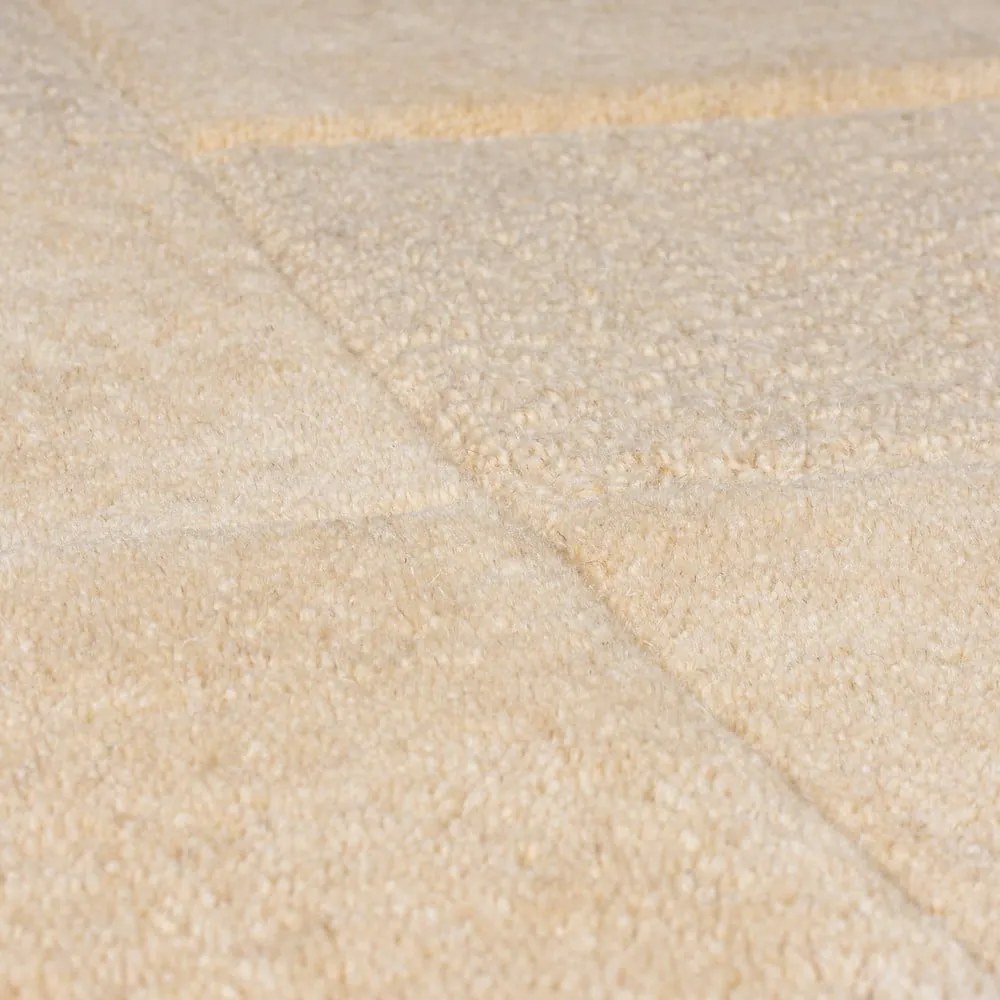 Covor bej țesut manual din lână 240x340 cm Checkerboard – Flair Rugs