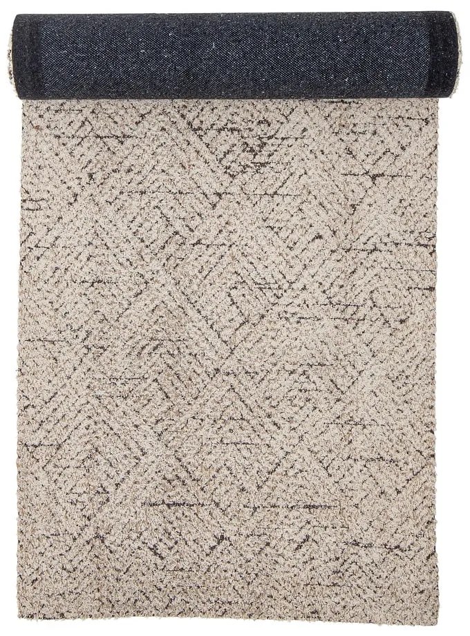 Covor tip traversă crem din amestec de bumbac 75x245 cm Saxo – Bloomingville