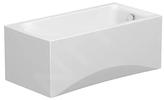 Cada baie dreptunghiulara 150x75 cm, alba, acril, Cersanit City