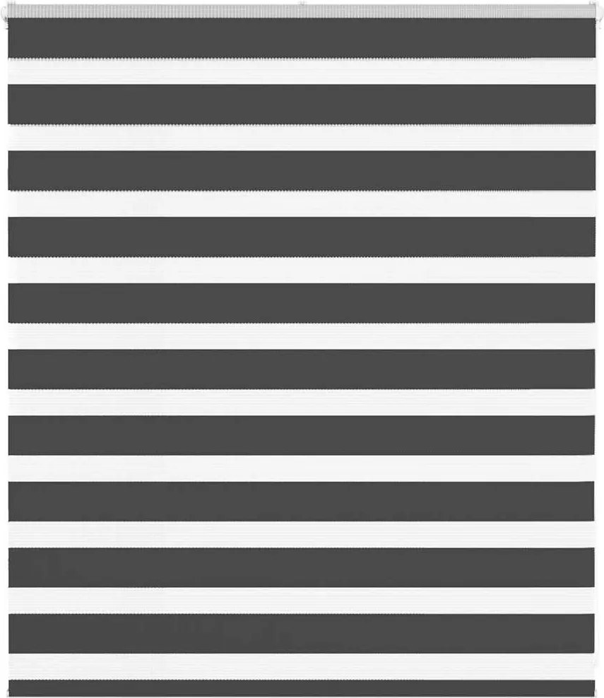 vidaXL Jaluzea tip zebra neagră lățime țesătură 115,9 cm poliester