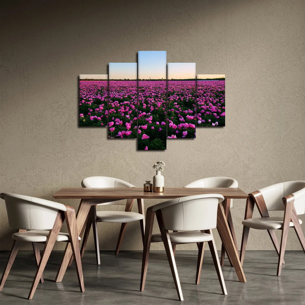 Tablou - Pajiștea cu lalele violet (150x105 cm)