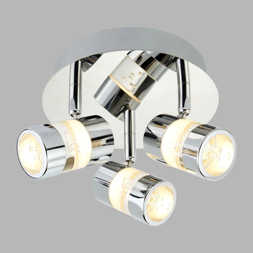 Plafoniera LED directionabila pentru baie IP44 Bubbles 3L 4413CC SRT