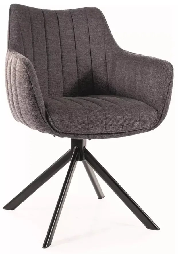 Scaun rotativ Azalia gri inchis/negru Brego18